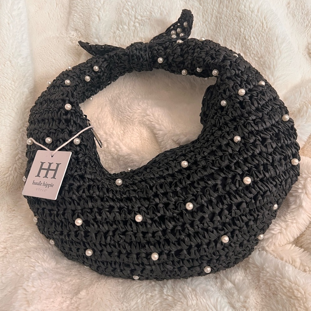 Haute Hippie Black Pearl-Embellished Hair Accessory